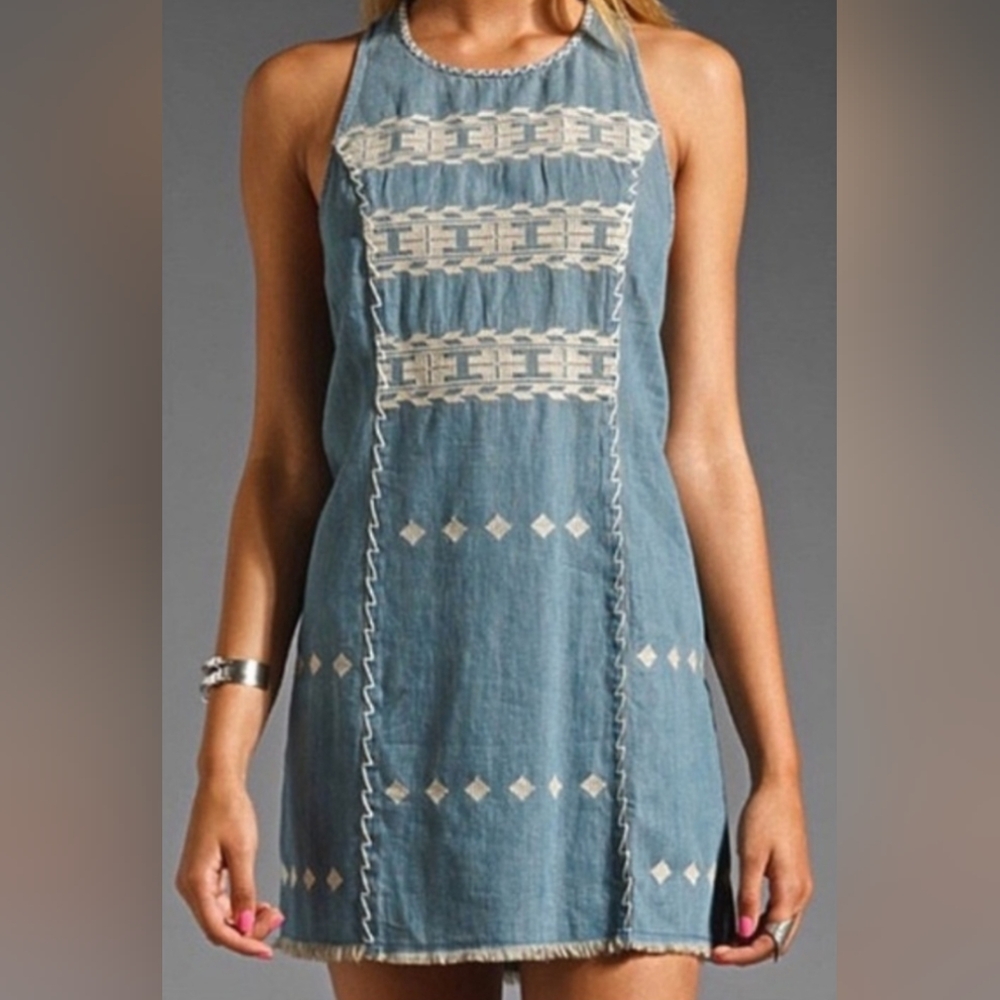 Free People Cotton Embroidered Dress